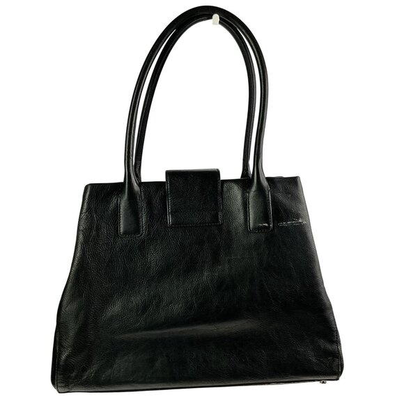 Kate Spade Anisha Chrystie black butter-soft leather tote bag gold-tone hardware - Picture 3 of 13